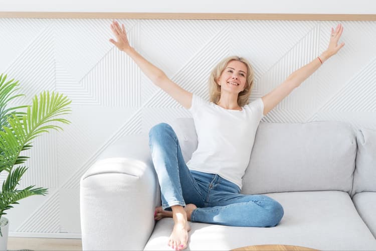 Woman feeling confident