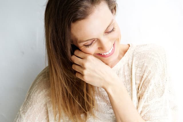 Woman feeling confident