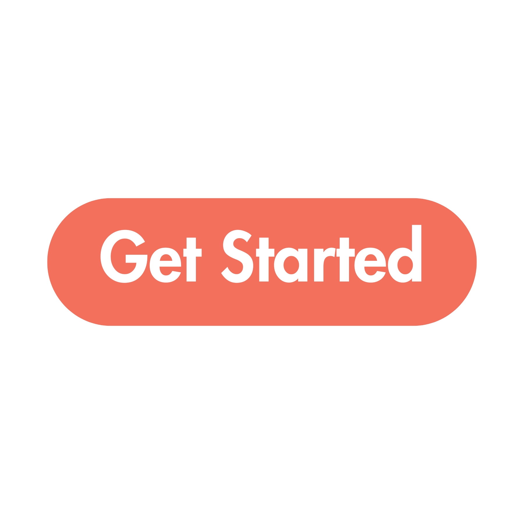 Enquiry Icon, Button Get Started in Bittersweet Red